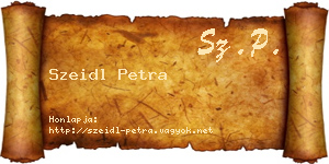 Szeidl Petra névjegykártya