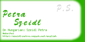 petra szeidl business card